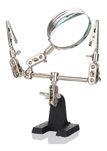 Hands-Free Soldering Stand with Magnifying Glass for Circuit Boards, Connectors, Etc. 0