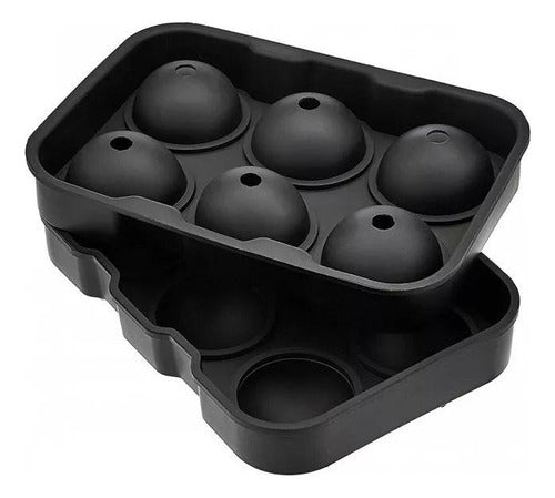 Master Silicone Ice Cube Tray for 6 Large Sphere Ice Balls 0