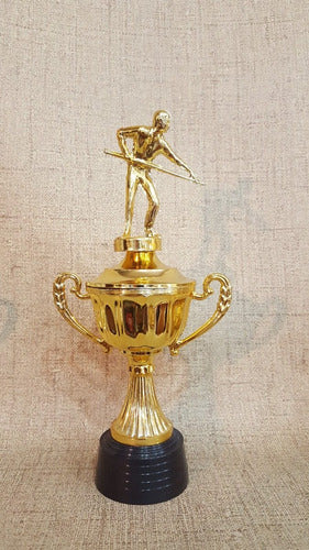 Copa Plástica Asas Trofeo Pool Billar 26,5cm Económica 1