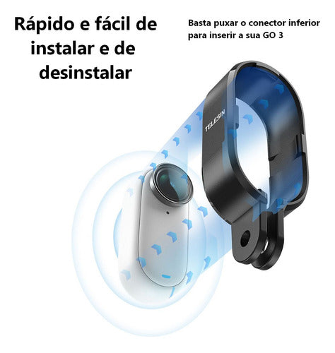 Armação Moldura Frame Para Insta360 Go 3 - Telesin 4