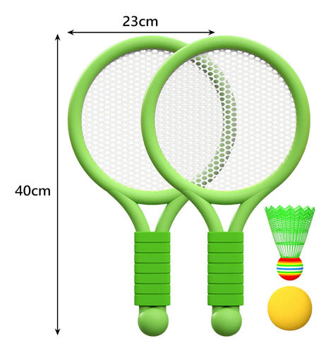 Conjunto De Raquetes De Badminton Infantil Para Verde 1