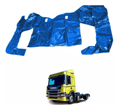 Tapete De Vinil Azul Para Scania Highline P Automatico Com C 0