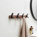 Aodoran Coat Rack Wall Mount Coat Hooks - Perchero Negro De 4