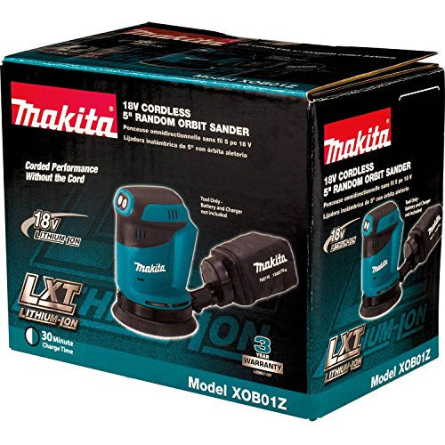 Lijadora De Órbita Aleatoria Makita Xob01z 18v Lxt De Iones 4