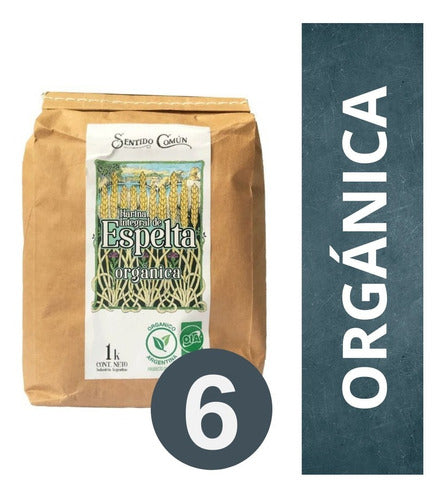 Sentido Común Organic Whole Spelt Flour 6 X 1 Kg 0