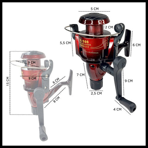 Parnassa Fishing Reel 500 Yards 3 Ball Bearings - Includes Line 2