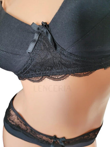 Melifera Conjunto Aro Algodon Y Puntilla Elegante Comodo Sensual 2