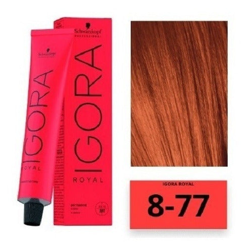 Schwarzkopf Professional Tintura Igora Royal 8.77 + Oxidante De 60ml 5