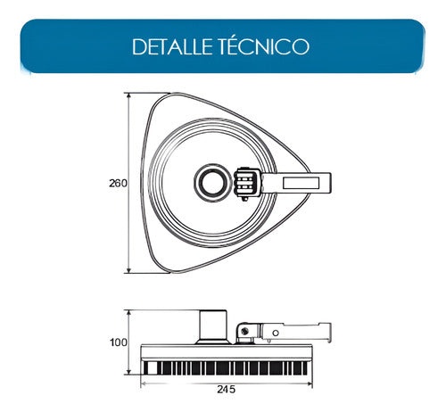 Limpiafondo Barrefondo Marca Vulcano Triangular Con Cepillo 1