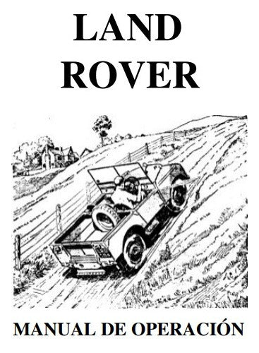 Manual De Servicio Y Usuario Land Rover Serie 1 En Papel 0