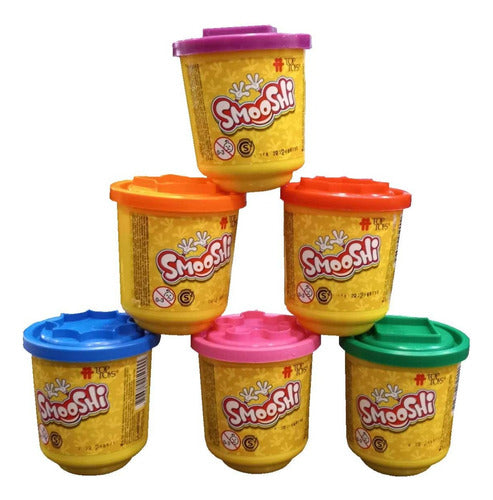 Smooshi Top Toys Individual Play Dough Set Mixed Colors 0