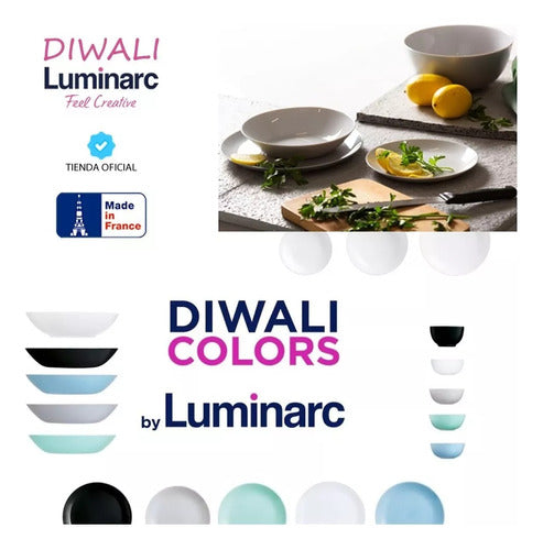 Luminarc Diwali 24-Piece Dinnerware Set + Compotera C 3