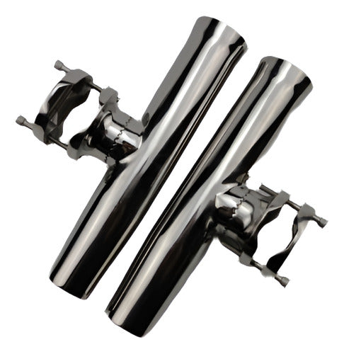 Torneo Style 2pcs Stainless Steel Fishing Rod Holder 0