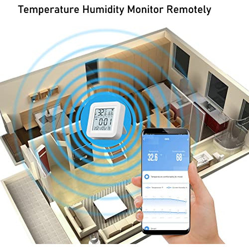 Haozee Smart WiFi Temperature and Humidity Sensor LCD Monitor 2