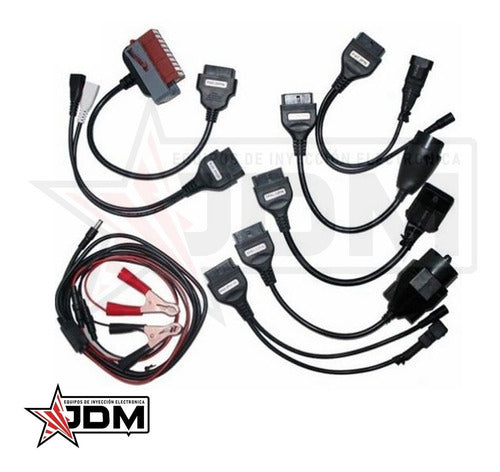 Kit 8 Cables Autos Adaptadores Obd2 Autocom Delphi 3