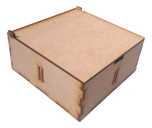 Figuras en Fibrofacil Cajas Mdf Laser 15x15x7cm 4 Compartimentos Pack X10 Unidades 3