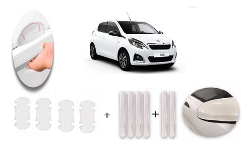 KENNY MOLDURAS Door Protectors + Handle Protectors + Mirror Protectors for Peugeot 208 0