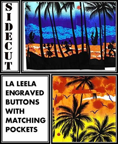 La Leela Men's S Casual Button Down Short Sleeve Pocket Hawaiian Shirt 4