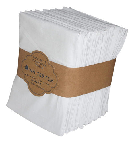 Whitestem Flour Sack Dish Towels | 28x28 | Pack of 12 0