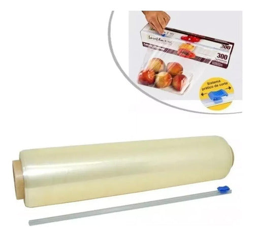 Film Papel Nylon En Caja Con Corte Alimentos Cocina 300 Mts 3