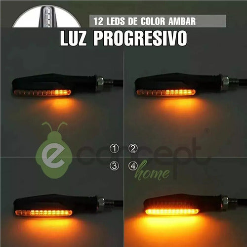 SuzkiCenter Giro Progresivo Led X4 + Destellador Motos 12 Volt 1