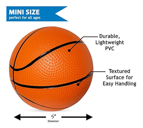 Botabee Mini Basketball Balls 5 Inches - Pack of 3 1