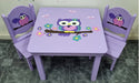 Personalized Wooden Children's Table and Chairs with Character Designs 4