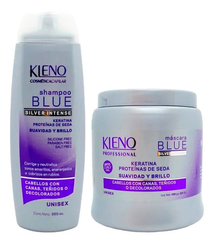 Kleno Blue Silver Intense Matizador Shampoo + Mascara 0