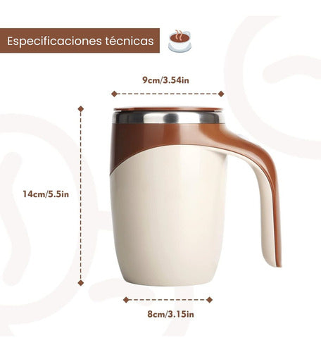 Taza Termica Con Mezclador Magnetico Automatico (recargable) 1