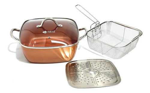 Oryx Square XL Copper Coating Non-Stick Multi-Purpose Pan 0