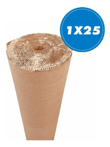 Rollo Carton Corrugado 1mt X 25 Embalaje Mudanza Protec X1u 1