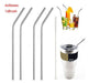 Yeti 4pcs Stainless Steel Drinking Straws + Cleaner for 30oz Rambler 1