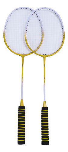 Conjunto De Raquetes De Badminton Amarelo Professional Alloy 2