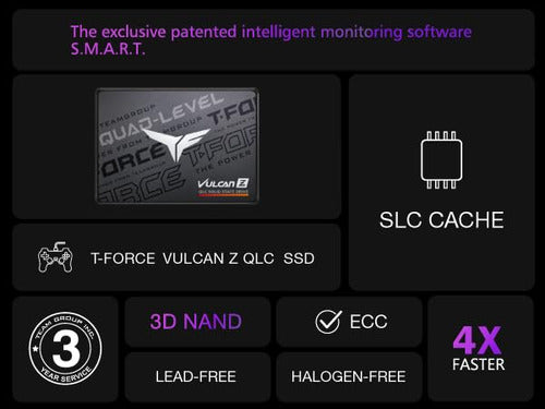 Teamgroup Tforce Vulcan Z 2TB SLC Cache 3D NAND QLC 2.5" 5