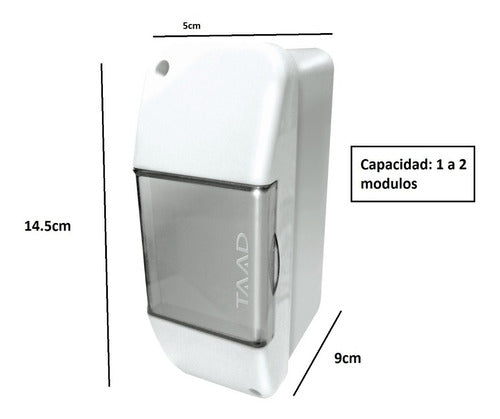 Taad Thermal Application Box for 2 DIN Modules with Cover 1