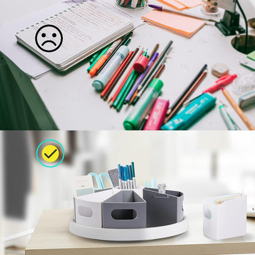 MeCids 360 Rotating Storage Organizer Desk Organizers Pen Holder 5