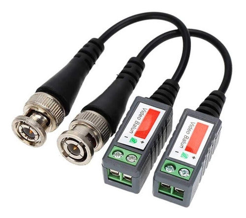 Balun Pasivo Cctv Camara Bnc A Cable Utp Par Bornera 1080p 1