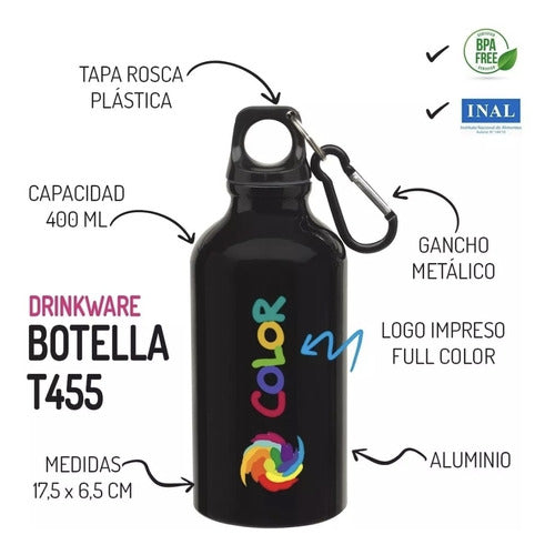 The MKT Store - Personalized Sports Water Bottle with Logo - Immediate Delivery! 2