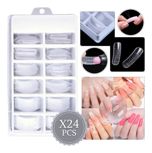 Fashion Capsule Moldes Sistema Dual X24 Unidades Uñas Esculpidas 1