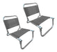 Set of 2 Reinforced Aluminum Beach Chairs 90kg + Super Strong 2m Umbrella 77