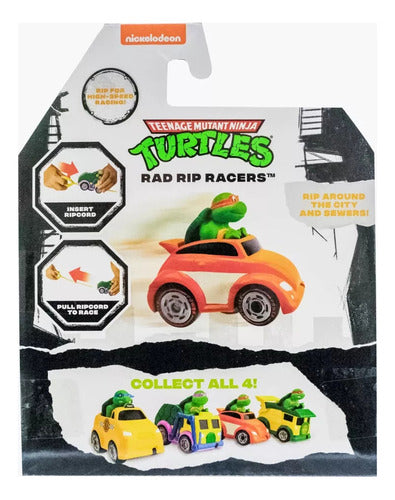 Ninja Turtles Rad Rip Racers Wind-Up Cars Original 12