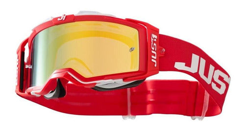 Just1 Nerve Absolute Red / White Motocross Goggles 0