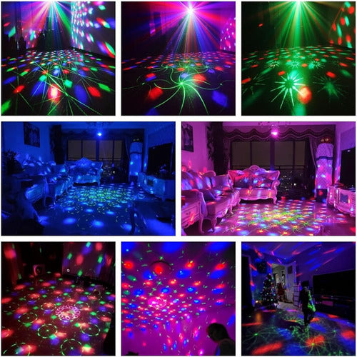 Laucnpty Dj Party Disco Ball Lights with Pattern and Sound Activated 1