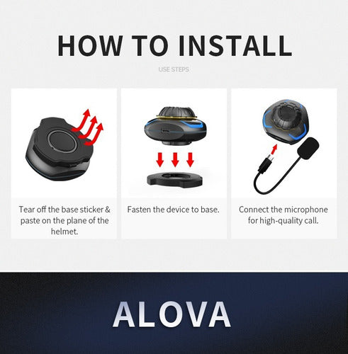 Alova Wireless Bone Conduction Helmet Headphones with Mic 6