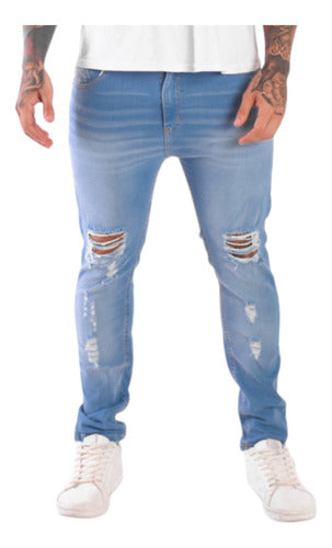 Stretch Denim Jeans Pants with Semi Skinny Fit 0