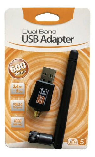 Adaptador Usb Nano Wifi Ac 600mbps Inalambrico Wireless Kubo 4