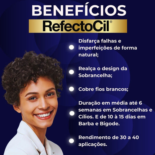 Tinta Refectocil Castanho 3+3.1+oxidante Para Sobrancelhas 1