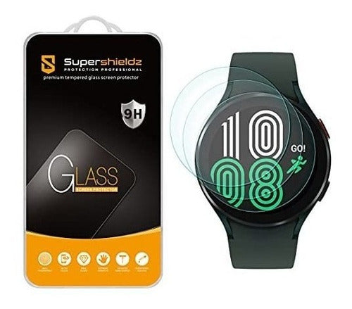 3 Tempered Glass Screen Protectors for Samsung Watch 4 (44mm) by Supershieldz 0