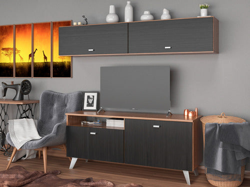 Floating TV Stand + Floating Shelf + Coffee Table Living Room Set 6