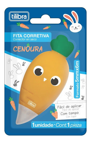 Corretivo Em Fita Cenoura Kit 2 Unidades - Tilibra 3